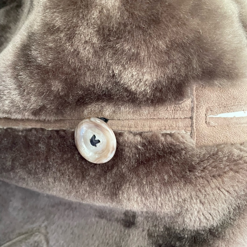 HOLT RENFREW 43”chest classic Californian rancher sheepskin coat real vintage - Picture 11 of 16